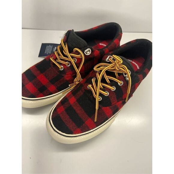 SPERRY Men\'s Storm Buffalo Black Red Checkered Sneakers STS22644 Size 8 NEW main image 11